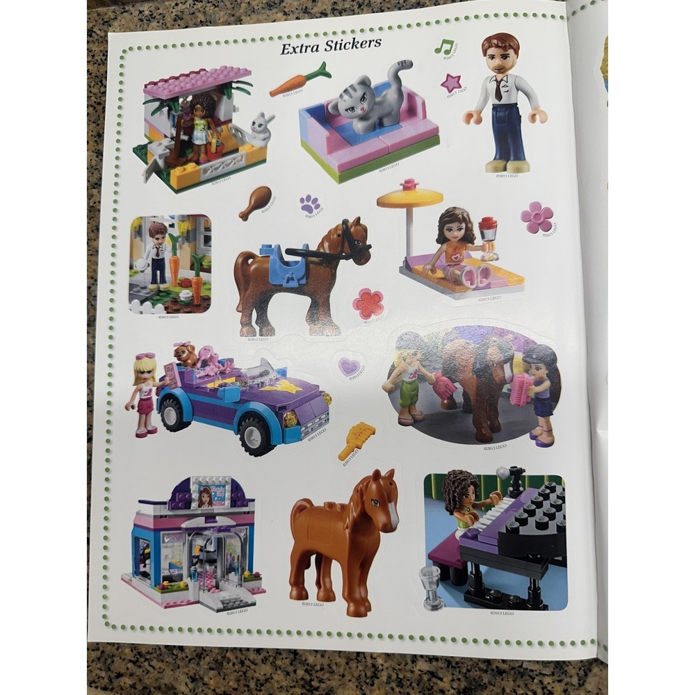 2013 LEGO Friends Activity Sticker Sheets Lot Of 18 Pages Unisex‎ Sticker Book